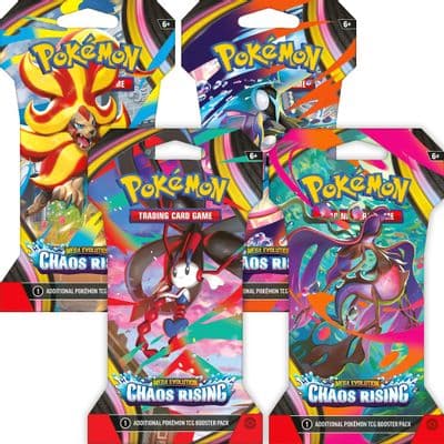 ME Chaos Rising Sleeved Booster Art Bundle (Set of 4)